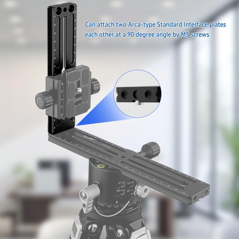 Haoge HQR-160 160mm Multi-Purpose Long Quick Release Extender Rail Sliding Plate for Camera Tripod Ballhead Clamp fit RRS Benro Arca Swiss Sunwayfoto - Image 3
